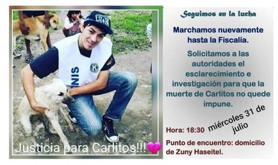 Marcharan para pedir a la fiscalía agilice investigación de asesinato de Carlos Ortiz | San Lorenzo Py