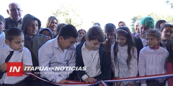 INAUGURAN OBRAS EN ESCUELA PEDRO JUAN CABALLERO DE SAN JUAN DEL PNA