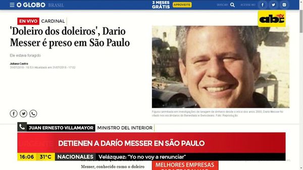 Detienen a Dario Messer en Brasil - ABC Noticias - ABC Color