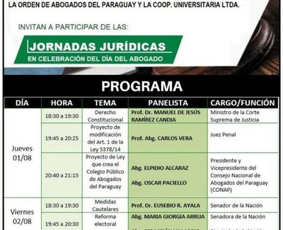 Realizarán Jornada Jurídica en Ciudad del Este