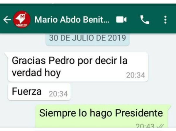 Mario Abdo agradece al extitular de la Ande por decir la verdad - Radio 1000 AM