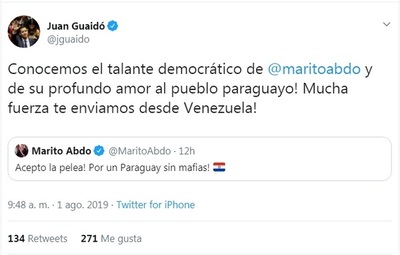 Guaidó envía fuerzas a Abdo