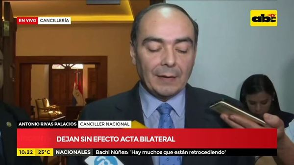 Dejan sin efecto acta bilateral - ABC Noticias - ABC Color