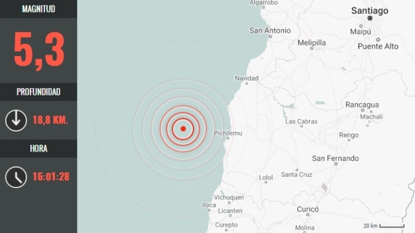 Al menos 14 réplicas de magnitudes entre 5,3 y 3,0 tras sismo de 6,6 en Chile | .::Agencia IP::.
