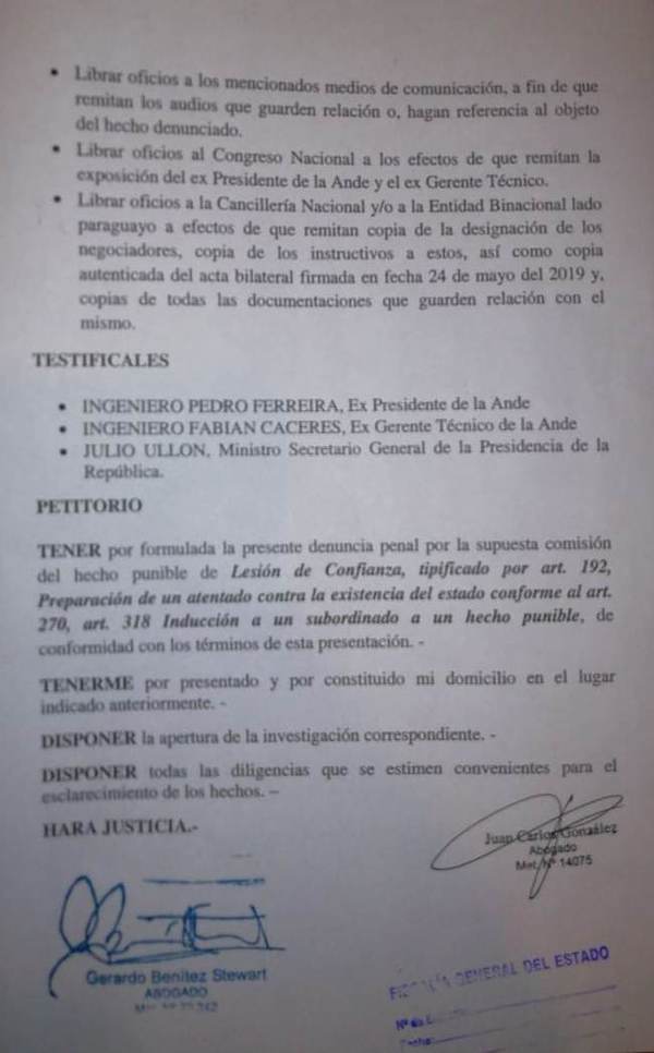 El ataque legal que puede poner en jaque investidura senatorial de Castiglioni - ADN Paraguayo