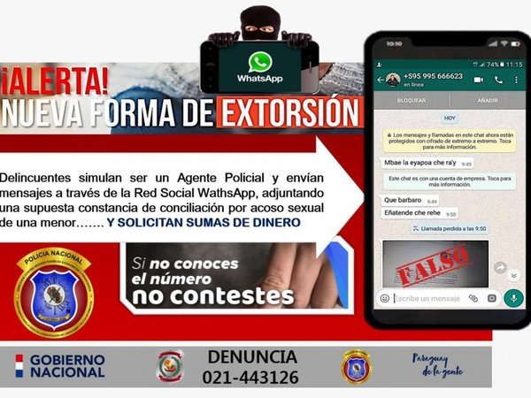 Policía de Cibercrimen advierte sobre nueva modalidad de extorsión
