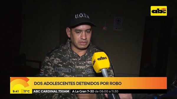 Dos adolescentes detenidos por robo - ABC Noticias - ABC Color