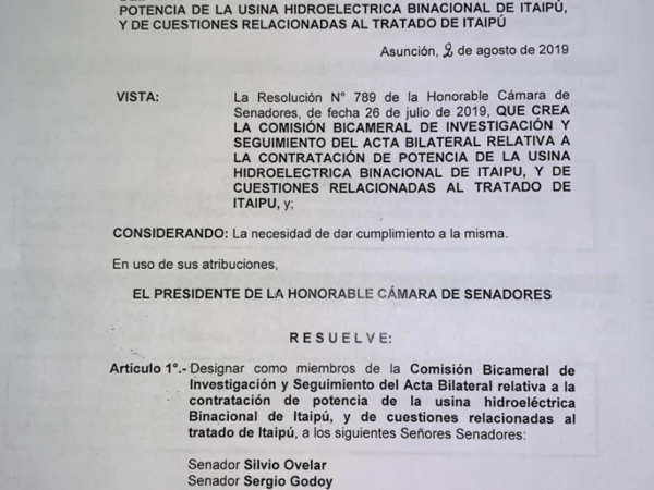 Acta bilateral: Confirman a senadores que integrarán bicameral de investigación