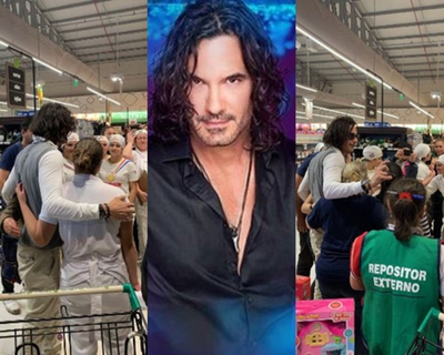 Mario Cimarro fue de compras y alborotó supermercado