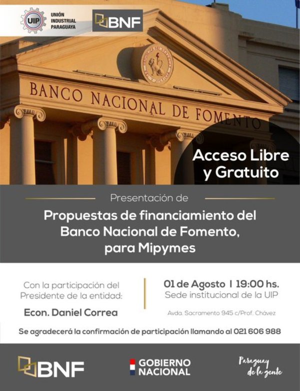 BNF busca dinamizar créditos para pequeñas y medianas empresas - .::RADIO NACIONAL::.