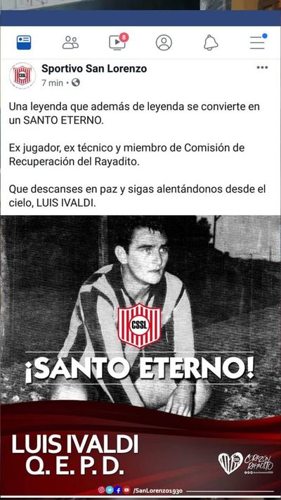 Falleció Luis Ivaldi - Fútbol - ABC Color