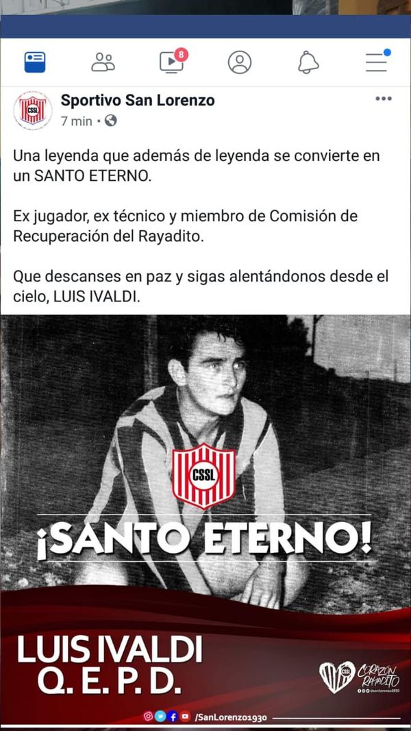 Falleció Luis Ivaldi - Fútbol - ABC Color