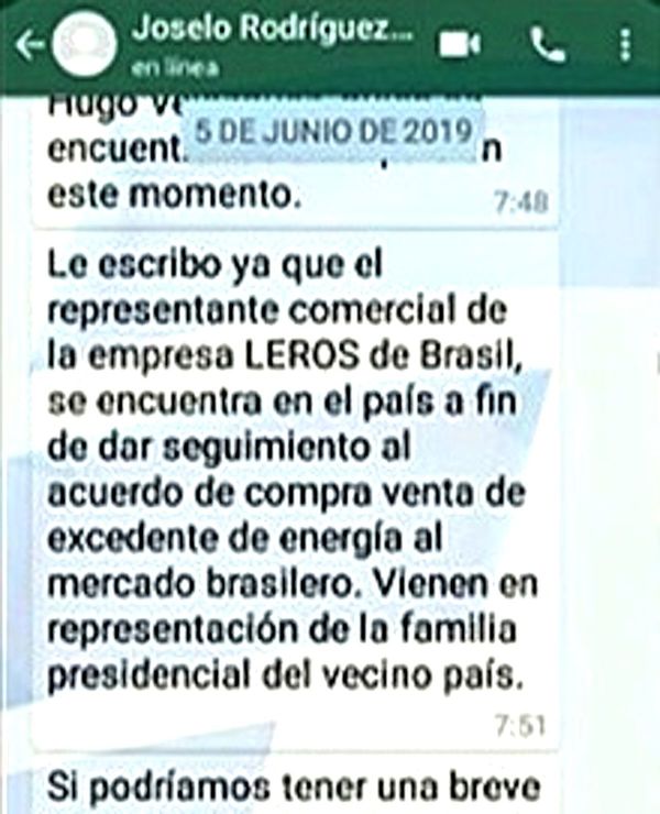 Mensajes también mencionan a políticos brasileños