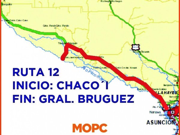 USD 180 millones costará la pavimentación de la ruta 12