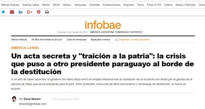 Futuro del gobierno de Abdo es “incierto”, afirma medio argentino - ADN Paraguayo
