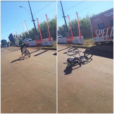 Festejó antes de tiempo, se cayó y no ganó