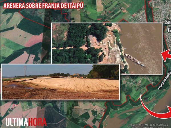Areneras también ocuparon las tierras de franja de Itaipú