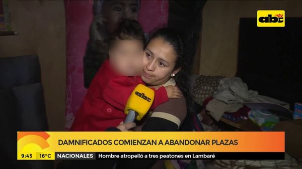 Damnificados comienzan a abandonar plazas - ABC Noticias - ABC Color