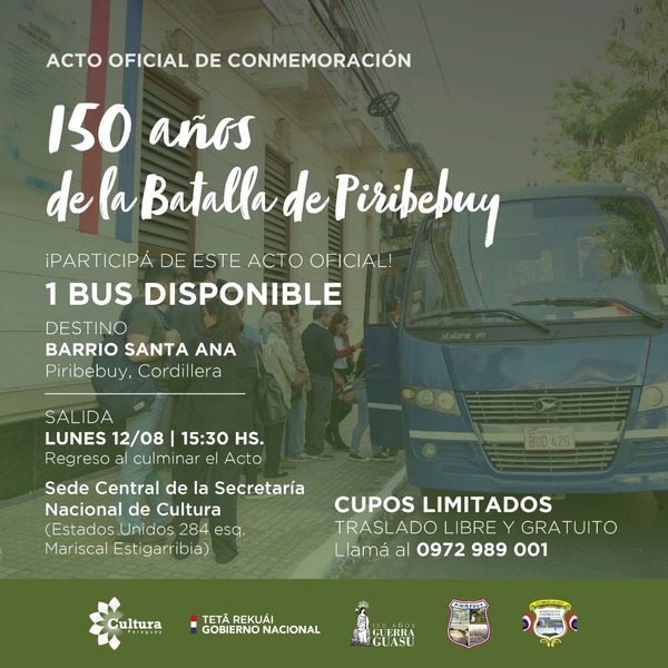 Conmemorarán los 150 años de la Batalla de Piribebuy - ADN Paraguayo