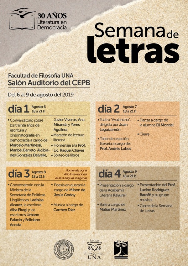 La Semana de Letras de FIL-UNA incluirá debate sobre lenguas indígenas | .::Agencia IP::.