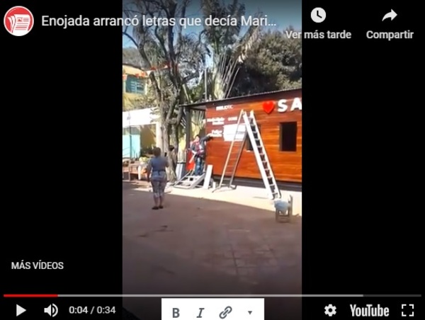 Ciudadana arrancó letras de vagón | San Lorenzo Py