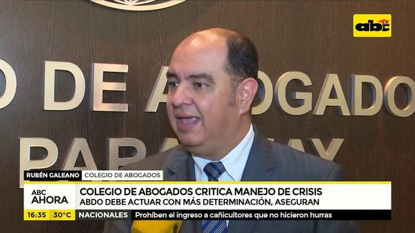 Colegio de abogados critica manejo de crisis - ABC Noticias - ABC Color