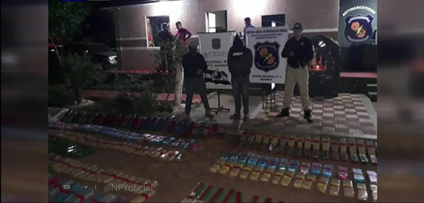 Decomisan 363 kilos de marihuana pedrojuanina | Noticias Paraguay