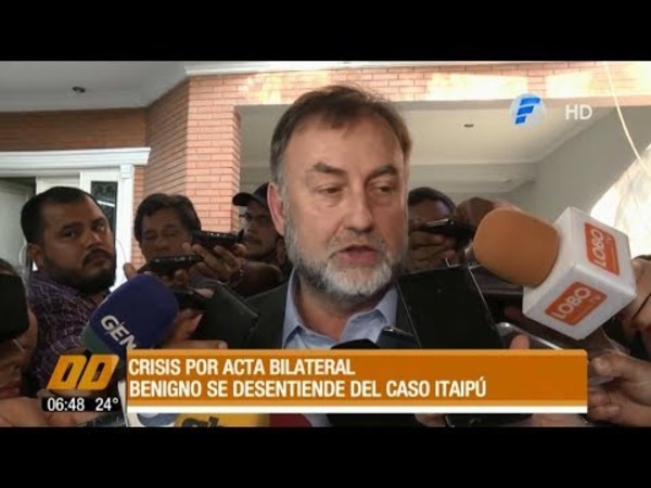 Benigno López se desentiende del caso Itaipú