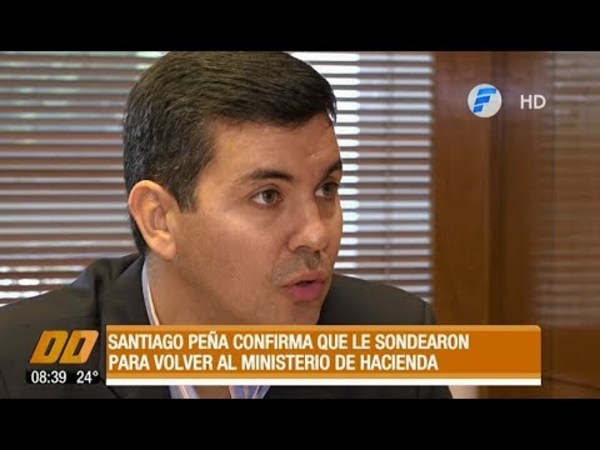 Santiago Peña confirma que fue sondeado para volver al Ministerio de Hacienda