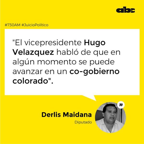 Hugo Velázquez ofreció a cartismo un “co-gobierno colorado”, según Maidana - La Primera Mañana - ABC Color