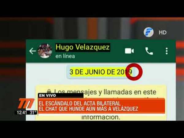 Telefuturo accedió a nuevos chats que involucran a Hugo Velázquez