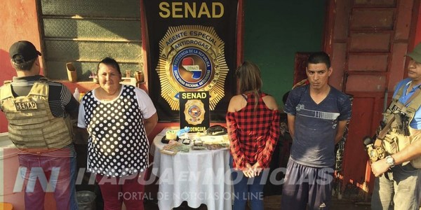 ALLANAN VIVIENDA E INCAUTAN DROGAS EN UNA VIVIENDA DE ITÁ PASO