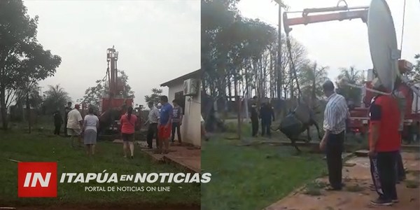 UNA VACA CAYÓ A UN POZO CIEGO Y TUVO QUE SER RESCATADA POR BOMBEROS