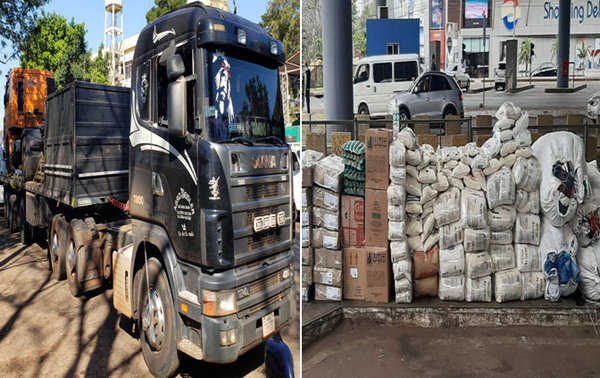 Aduanas decomisa tres camiones con mercaderías en Ciudad del Este » Ñanduti