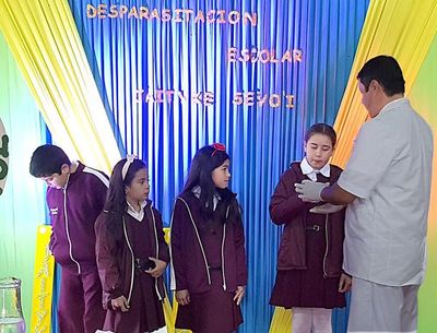 Unos 5400 alumnos de Pilar participaron de campaña de desparasitación