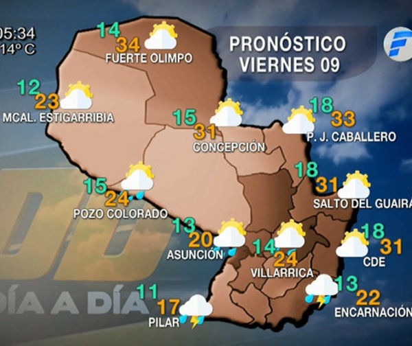 Incursión de frente frío para hoy viernes