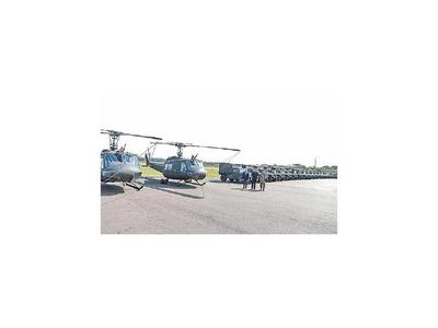 Donan  2 helicópteros y vehículos tácticos