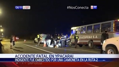 Nativo muere arrollado sobre la ruta 2