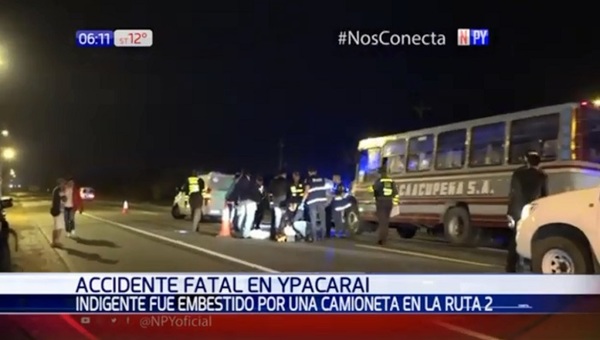 Nativo muere arrollado sobre la ruta 2