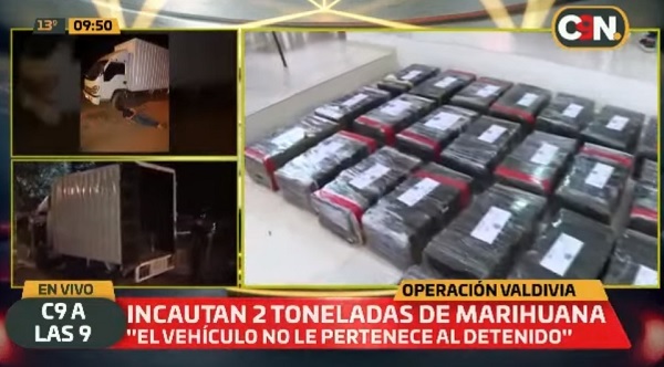 Incautan más de dos toneladas de marihuana en San Pedro