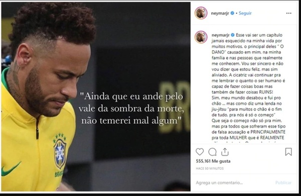 Justicia archiva denuncia de violación contra Neymar y él se descargó en Instagram - ADN Paraguayo