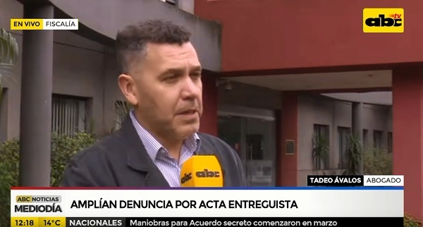 Acta "entreguista": Amplían denuncia contra más implicados