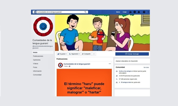 Página de Facebook sobre la Lengua Guaraní es tendencia en redes