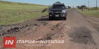 REPARACIÓN DE RUTA EN EL TRAMO ATINGUY- SAN COSME CULMINARÁ ANTES DE FIN DE AÑO