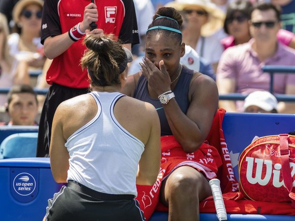 Serena Williams se retira lesionada de la final del torneo de Toronto