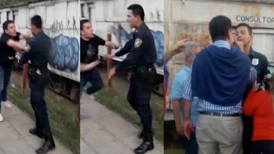 HOY / Ministro del Interior denuncia a Stiben Patron por agredir a policía durante movilización