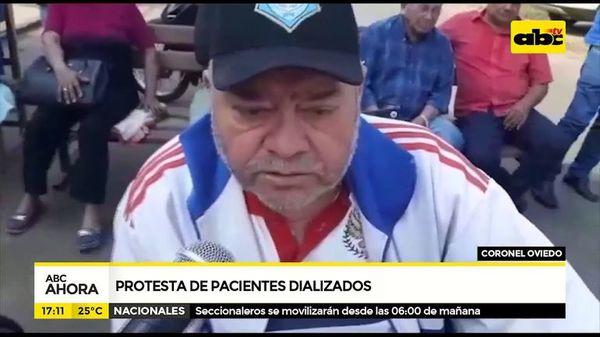 Pacientes dializados protestan en Cnel. Oviedo - ABC Noticias - ABC Color