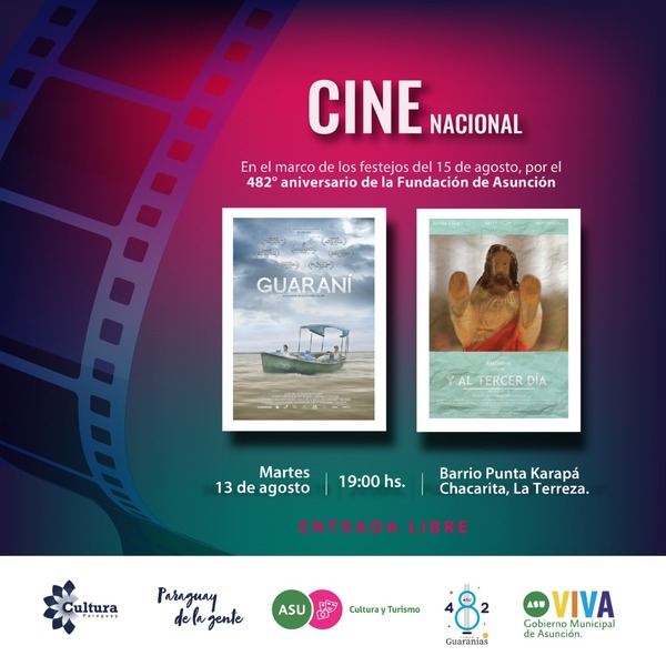 Hoy cine nacional en Punta Karapá por 482º aniversario de Asunción | .::Agencia IP::.