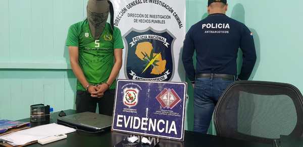 Antinarcóticos atrapan a sujeto con 20 gramos de cloridrato de cocaína