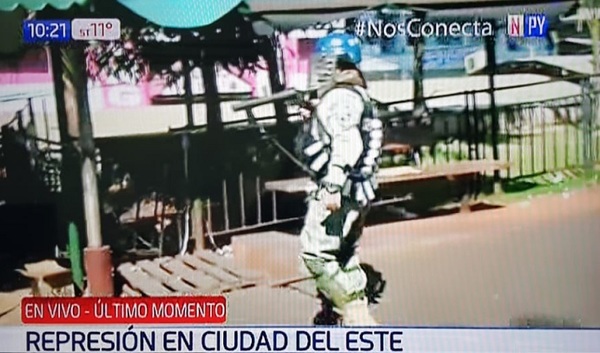 Violenta represión a manifestantes en Ciudad del Este